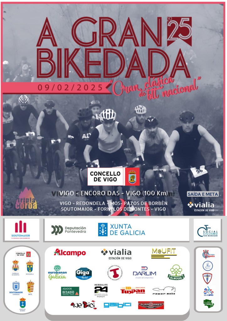 Cartel de entidades que hacen posible A Gran Bikedada 2025